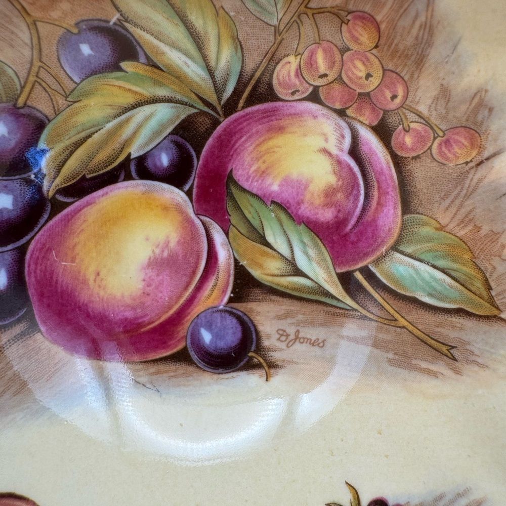 Vintage Aynsley English Bone China Tea Cup & Saucer - Orchard Fruit pattern - Picture 7 of 9